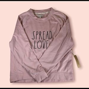 Rae & Dunn women’s pink sweatshirt in size medium